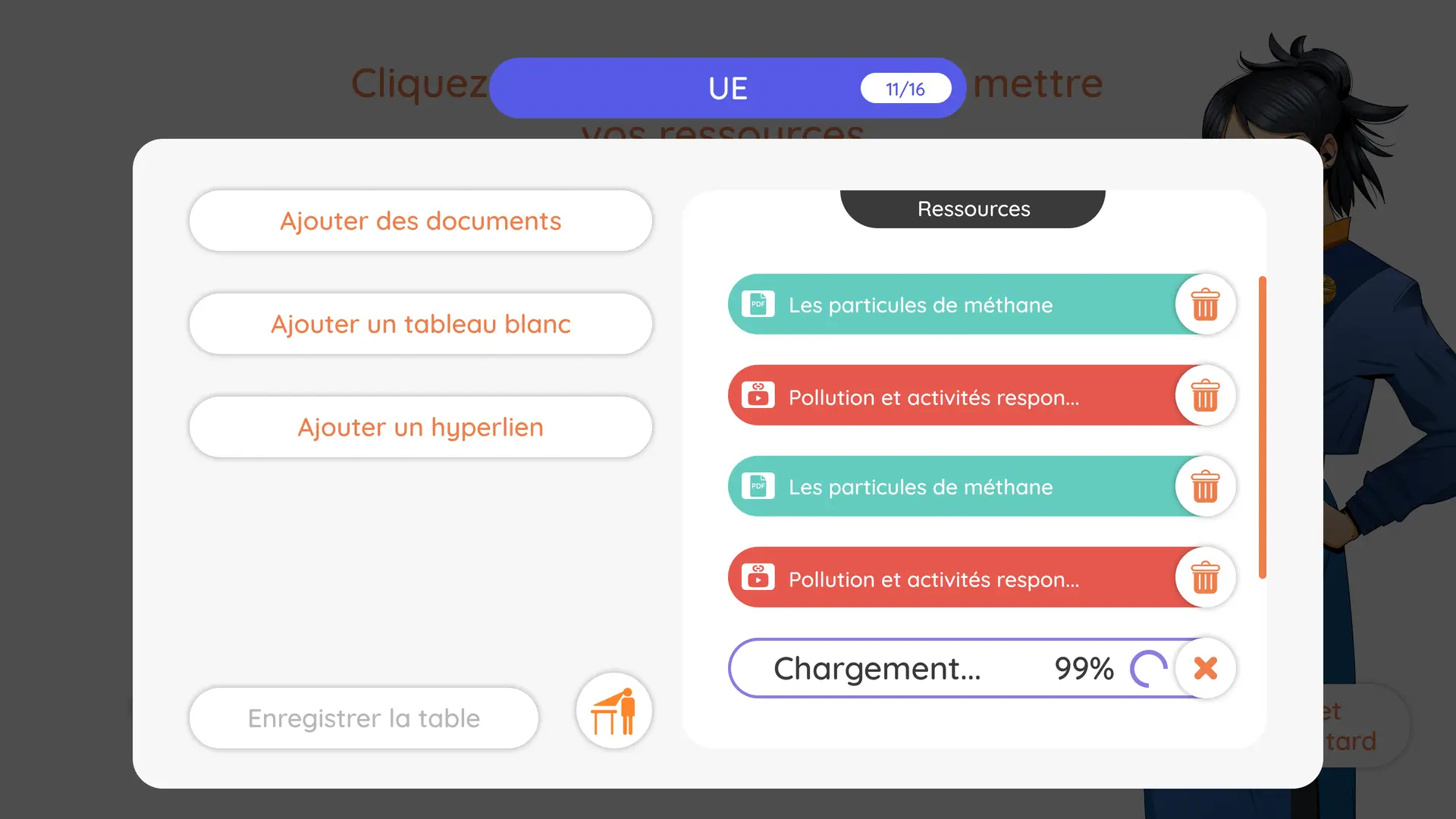 Image Ajout de documents, tableaux et hyperlien