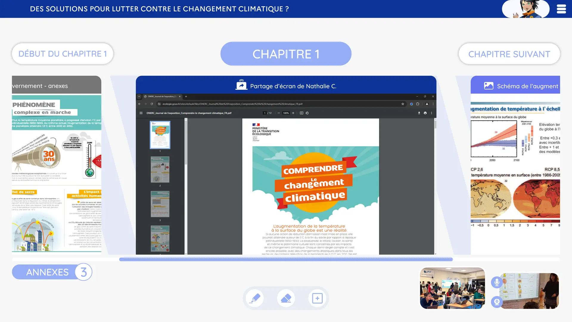 Maia Présentation affichage d'un cours